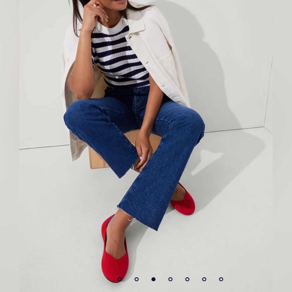 Rothy’s The Flat. Scooter Red. Size 9.5 Mint condition,  with box.